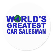 World's Greatest Car Salesman Round Sticker