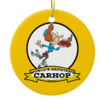 WORLDS GREATEST CARHOP WAITRESS WOMEN CARTOON ORNAMENTS