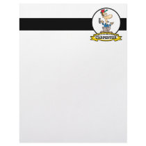 WORLDS GREATEST CARPENTER MEN CARTOON LETTERHEAD TEMPLATE