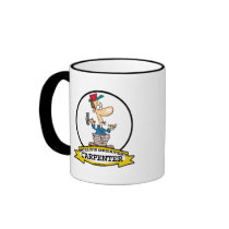 WORLDS GREATEST CARPENTER MEN CARTOON COFFEE MUG