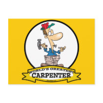 WORLDS GREATEST CARPENTER MEN CARTOON POST CARDS