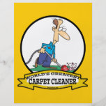 WORLDS GREATEST CARPET CLEANER MEN CARTOON FULL COLOR FLYER