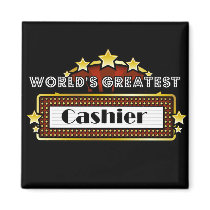World's Greatest Cashier Refrigerator Magnets