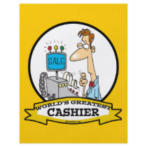 WORLDS GREATEST CASHIER MEN CARTOON FULL COLOR FLYER