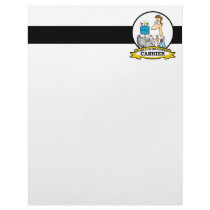 WORLDS GREATEST CASHIER MEN CARTOON CUSTOM LETTERHEAD