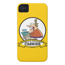 WORLDS GREATEST CASHIER WOMEN CARTOON IPHONE 4 CASE
