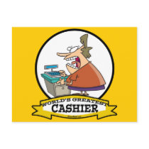 WORLDS GREATEST CASHIER WOMEN CARTOON POST CARDS