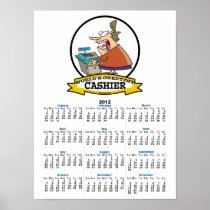 WORLDS GREATEST CASHIER WOMEN CARTOON POSTER