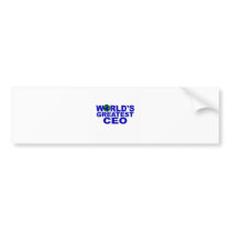World's Greatest CEO Bumper Stickers