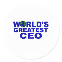 World's Greatest CEO Round Stickers