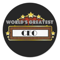 World's Greatest CEO Round Sticker