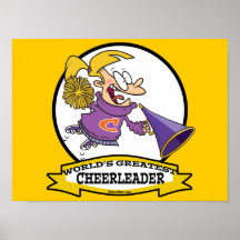 WORLDS GREATEST CHEERLEADER GIRL CARTOON POSTERS