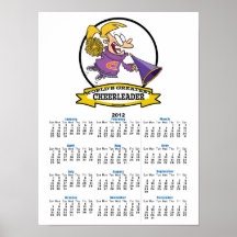 WORLDS GREATEST CHEERLEADER GIRL CARTOON PRINT