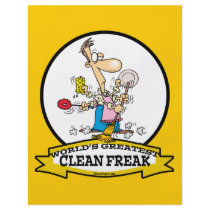 WORLDS GREATEST CLEAN FREAK MEN CARTOON CUSTOM FLYER