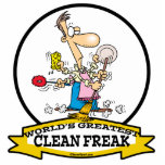 WORLDS GREATEST CLEAN FREAK MEN CARTOON PHOTO CUTOUT