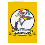 WORLDS GREATEST CLEANING LADY II WOMEN CARTOON CARDS