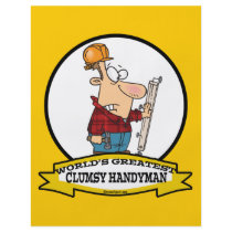 WORLDS GREATEST CLUMSY HANDYMAN MEN CARTOON CUSTOM FLYER