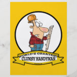 WORLDS GREATEST CLUMSY HANDYMAN MEN CARTOON CUSTOM FLYER