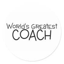 Worlds Greatest Coach Round Sticker