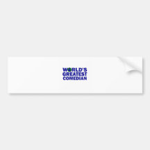 World's Greatest Comedian Bumper Sticker