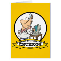 WORLDS GREATEST COMPUTER DOCTOR MEN CARTOON CARDS
