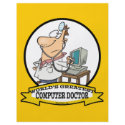 WORLDS GREATEST COMPUTER DOCTOR MEN CARTOON flyers