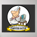 WORLDS GREATEST COMPUTER DOCTOR MEN CARTOON posters