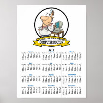 WORLDS GREATEST COMPUTER DOCTOR MEN CARTOON POSTERS