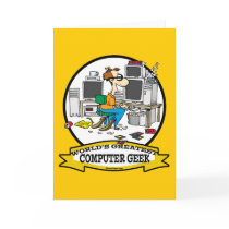 WORLDS GREATEST COMPUTER GEEK MEN CARTOON CARDS