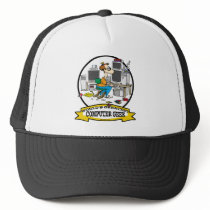 WORLDS GREATEST COMPUTER GEEK MEN CARTOON HATS