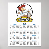 WORLDS GREATEST COMPUTER TECH WOMEN CARTOON POSTER