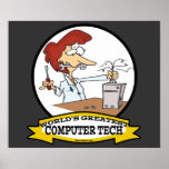 WORLDS GREATEST COMPUTER TECH WOMEN CARTOON posters