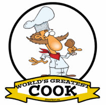WORLDS GREATEST COOK MEN CARTOON PHOTO CUTOUT