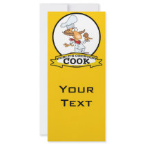 WORLDS GREATEST COOK MEN CARTOON CUSTOMIZED RACK CARD