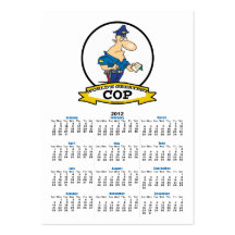 WORLDS GREATEST COP MEN CARTOON BUSINESS CARDS