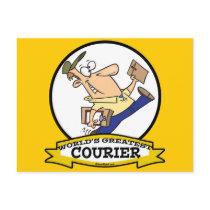 WORLDS GREATEST COURIER MEN CARTOON POSTCARDS