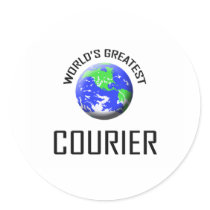 World's Greatest Courier Round Sticker
