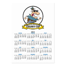WORLDS GREATEST CRANKY COP MEN CARTOON BUSINESS CARD