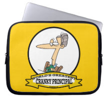 WORLDS GREATEST CRANKY PRINCIPAL CARTOON COMPUTER SLEEVES