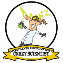 WORLDS GREATEST CRAZY SCIENTIST CARTOON PHOTO SCULPTURES