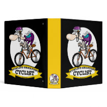 WORLDS GREATEST CYCLIST MEN CARTOON BINDER
