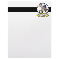 WORLDS GREATEST CYCLIST MEN CARTOON LETTERHEAD