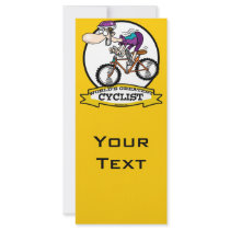 WORLDS GREATEST CYCLIST MEN CARTOON RACK CARDS