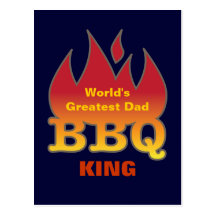 World's Greatest Dad BBQ KING Postcards