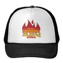 World's Greatest Dad BBQ KING Trucker Hats
