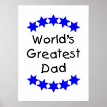 World's Greatest Dad (blue stars) Poster