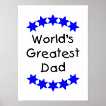 World's Greatest Dad (blue stars) Poster