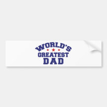 World's Greatest Dad Bumper Sticker
