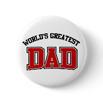 Worlds Greatest Dad Button Red