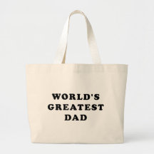 World's Greatest Dad Canvas Bags